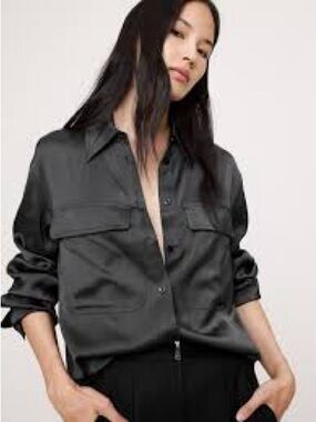 Banana Republic Satin Utility Shirt